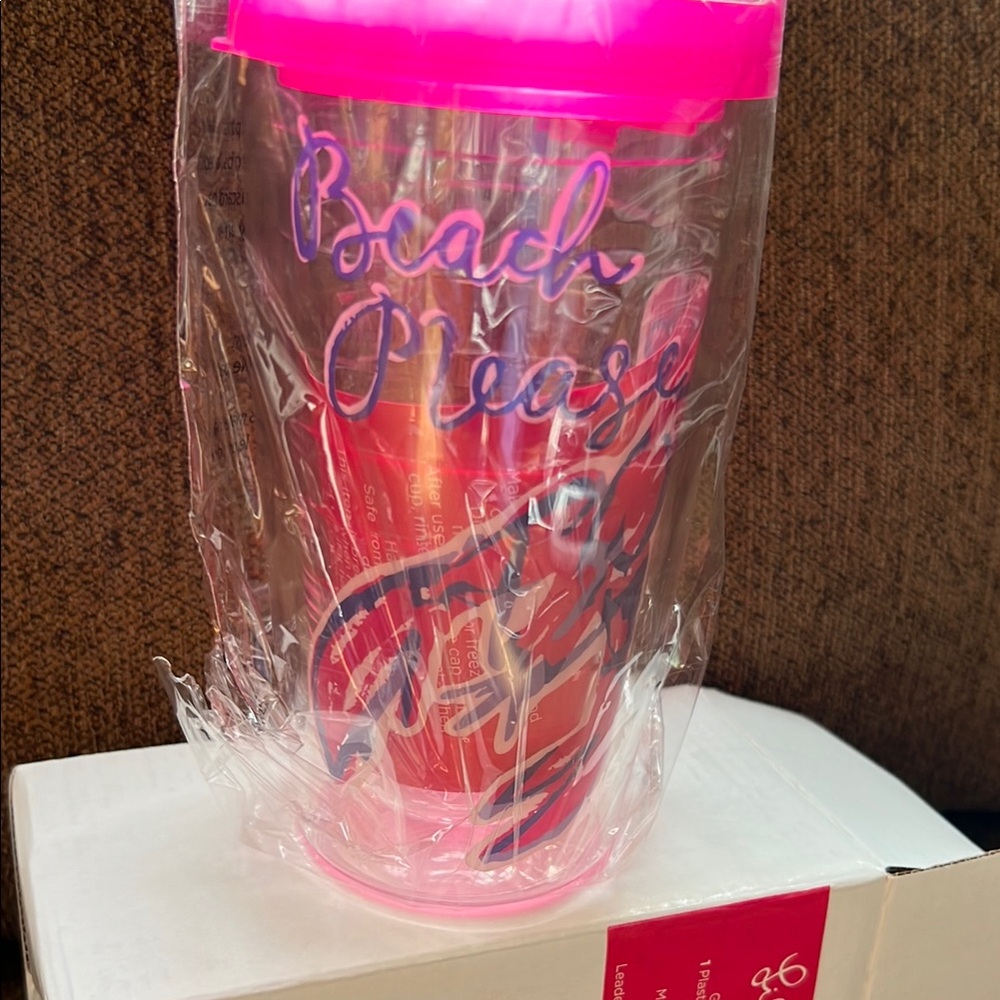 NWT, Lilly Pulitzer, GWP, Lobster, Beach Please Tumbler